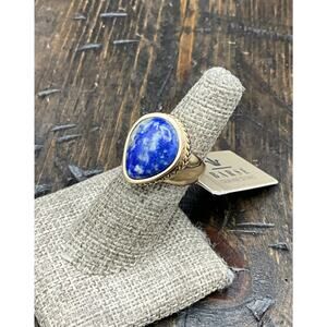 Barse Lapis Teardrop Ring-Bronze- 6- NWT
